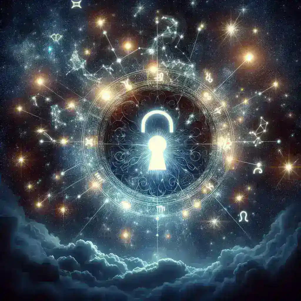 "Astrological chart with zodiac signs and constellations representing today's horoscope insights"